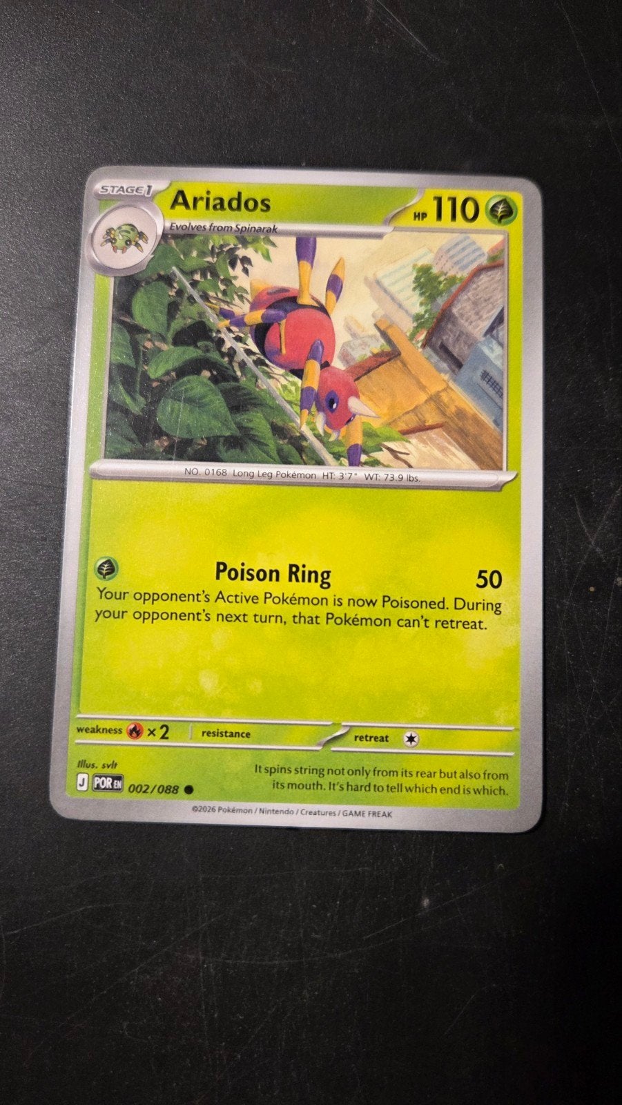 Ariados 002/088 - Perfect Order - Pokémon Kaart, Verzenden, Zo goed als nieuw, Losse kaart