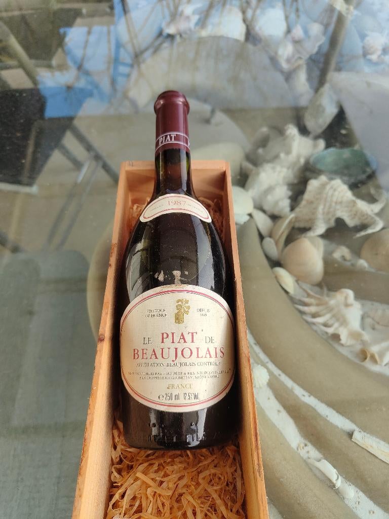 Piat Pere & Fils Beaujolais 'Le Piat de Beaujolais' 1987, Verzamelen, Wijnen, Frankrijk, Nieuw, Ophalen of Verzenden, Rode wijn