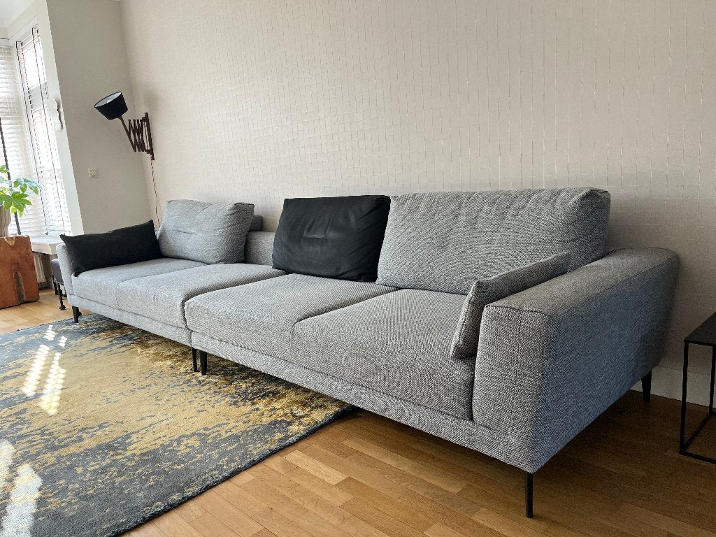 Montel bankstel model Hampton, Ophalen, Gebruikt, Leer, 100 tot 125 cm