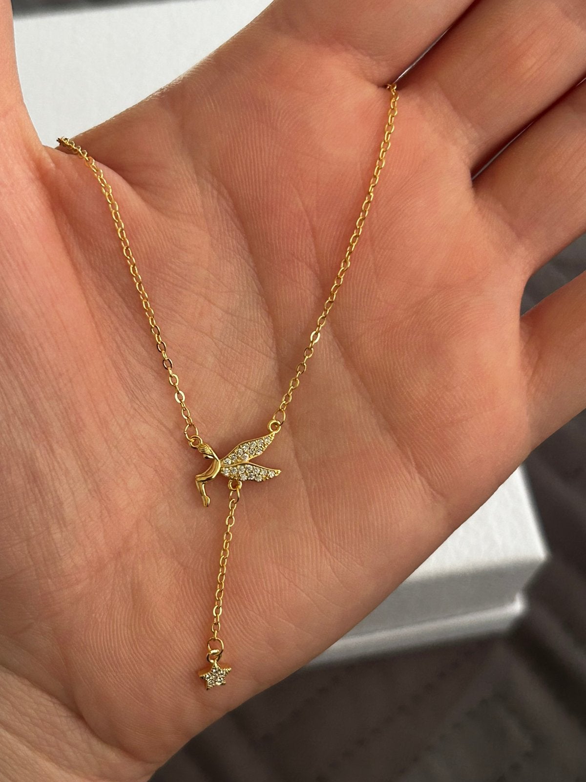 Zilveren Engelketting, Ophalen of Verzenden, Zo goed als nieuw, Zilver