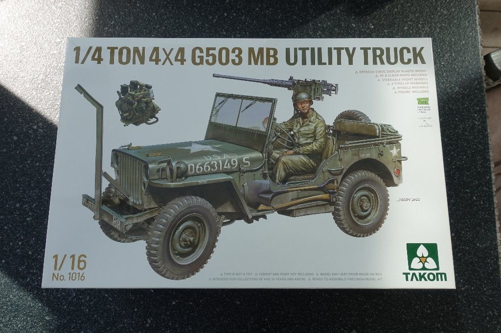 Takom 1/16 1/4 Ton 4x4 G503 MB Utility Truck Modelbouw, Overige merken, Groter dan 1:32, Nieuw, Ophalen of Verzenden