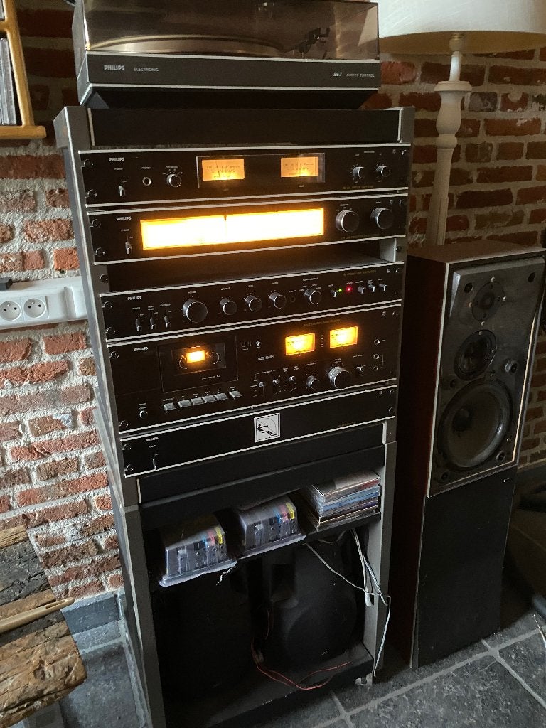 PHILIPS muziektorenMet platenspeler in originele  kasten, Ophalen, Refurbished, Audio