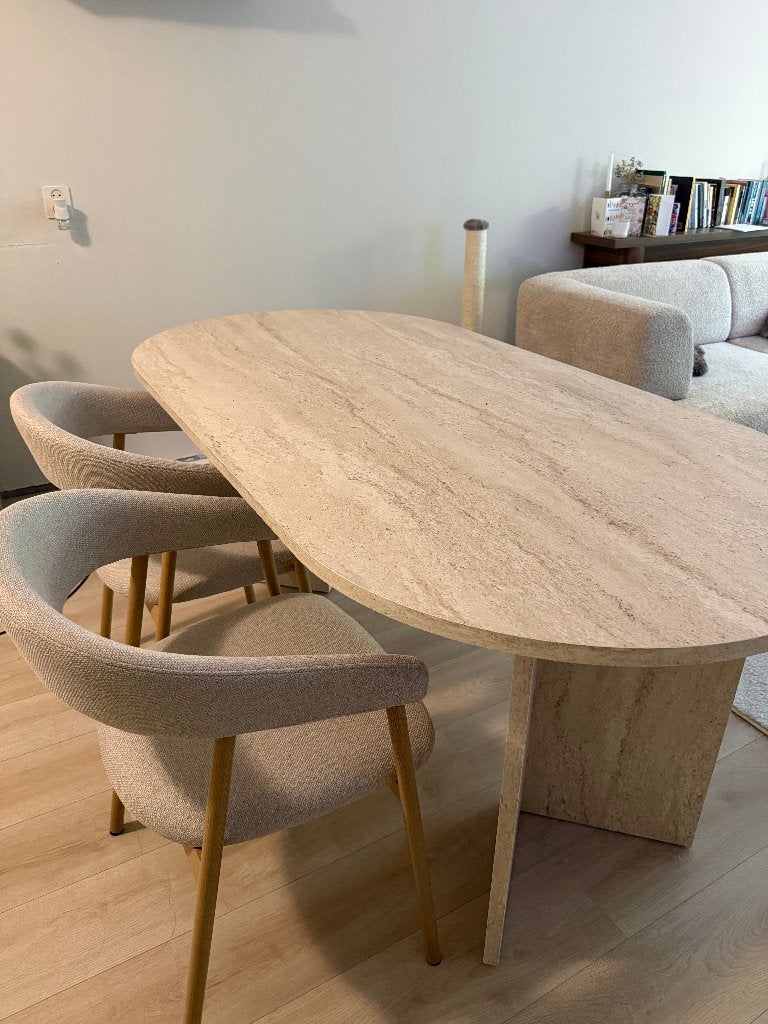 Ovale eettafel, Huis en Inrichting, Tafels | Eettafels, Ophalen, 50 tot 100 cm, 150 tot 200 cm, Zo goed als nieuw