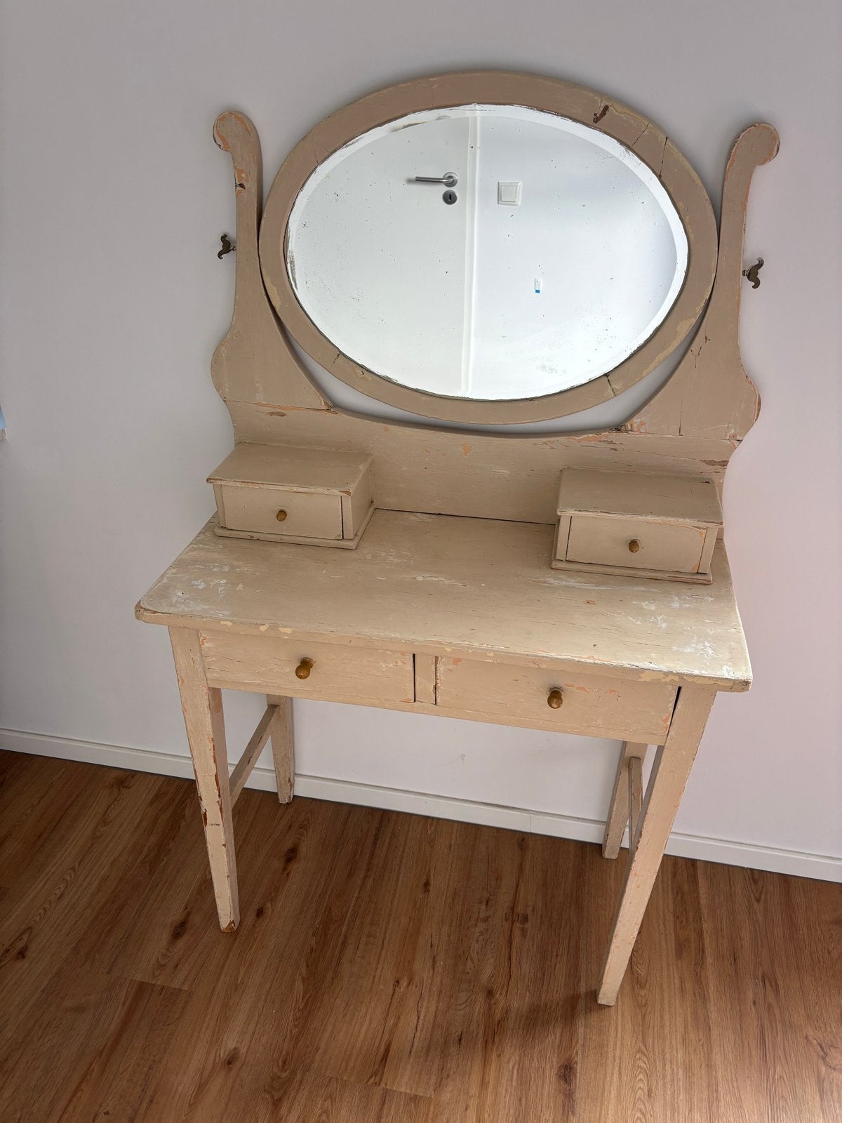 Vintage kaptafel - Van Dijk en Co, Ophalen, Gebruikt, 100 tot 150 cm, 50 tot 100 cm