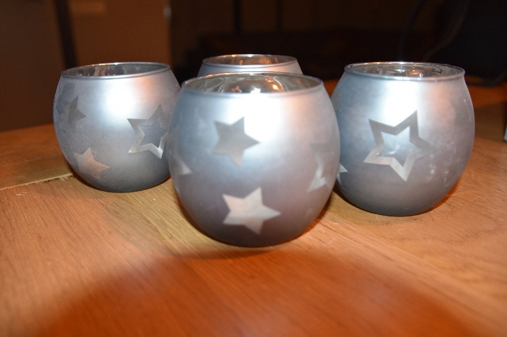 Zilverkleurige theelichten voor kerst, Ophalen of Verzenden, Zo goed als nieuw