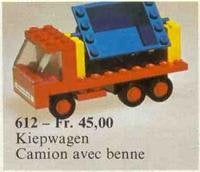 LEGO 612 - Tipper Truck, Lego, Info@lego.nl, Ophalen of Verzenden, Complete set