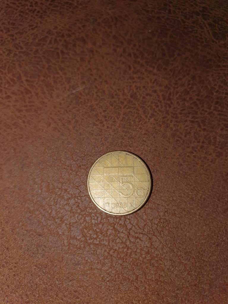 5 gulden munt 1988, Ophalen of Verzenden, Koningin Beatrix, 5 gulden, Losse munt