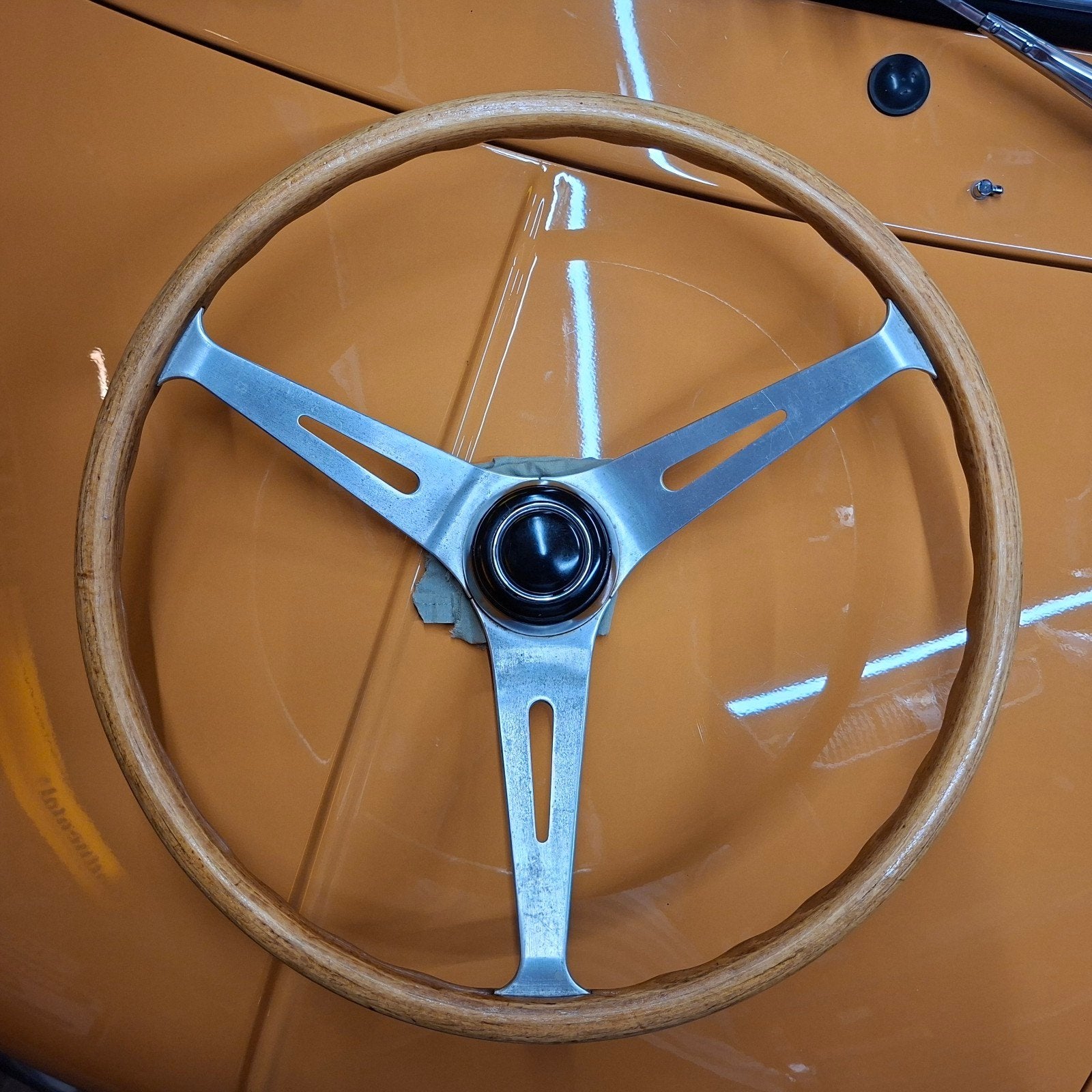 Springall houten stuurwiel sportstuur 16inch, Ophalen of Verzenden, Gebruikt, Overige automerken