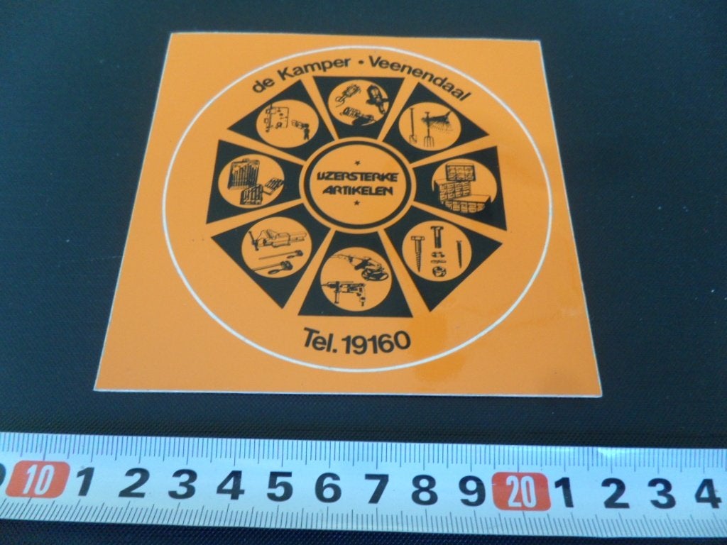 sticker veenendaal DE KAMPER ijzersterke artikelen *, Ophalen, Zo goed als nieuw
