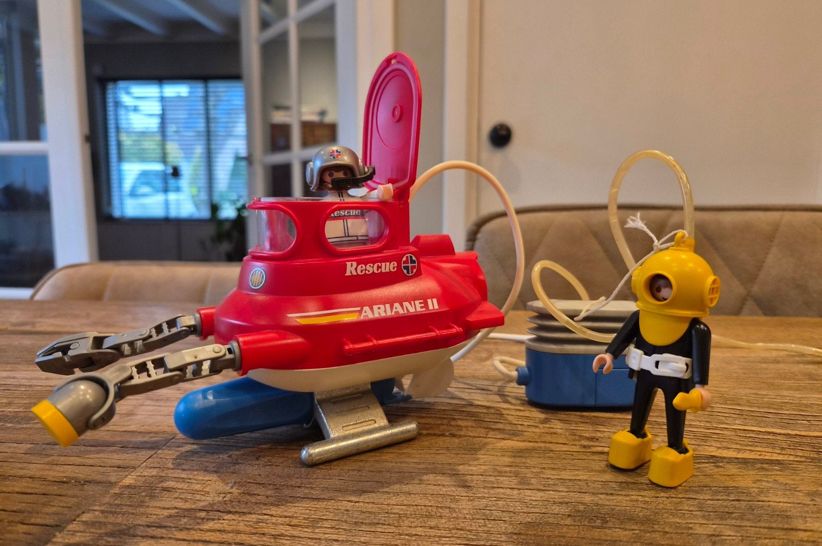 Playmobil Ariane II Duikboot met Duiker en Accessoires, Complete set, Ophalen of Verzenden, Zo goed als nieuw, Boot/Schip