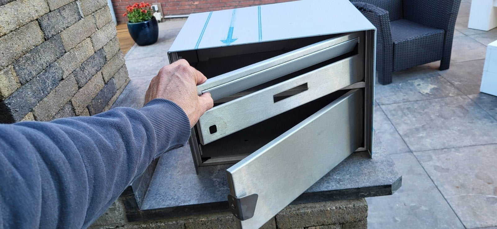 brievenbus voor inbouw (b41.5, d30.5, h31 0), Tuin en Terras, Ophalen of Verzenden, Inbouw