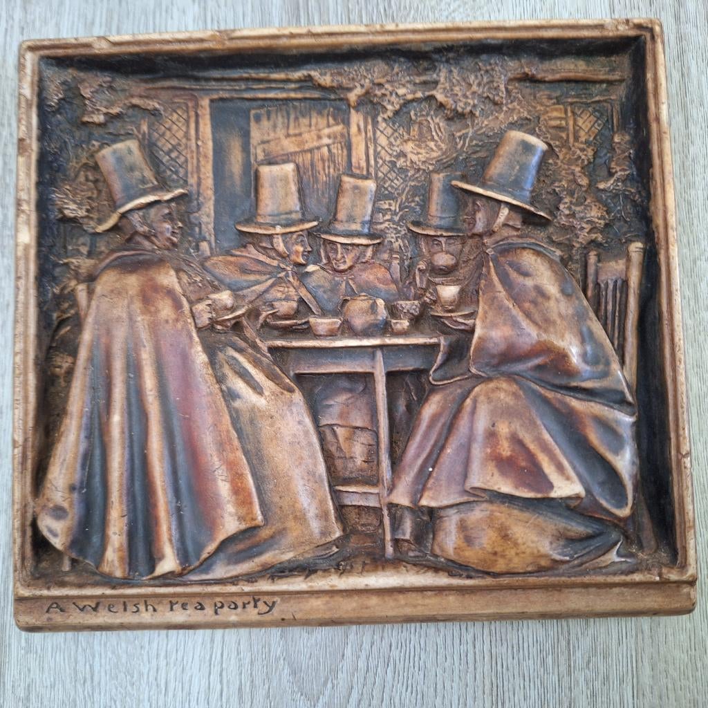 A Welsh teaparty Plaquette B, Osborne & co origineel, Ophalen of Verzenden