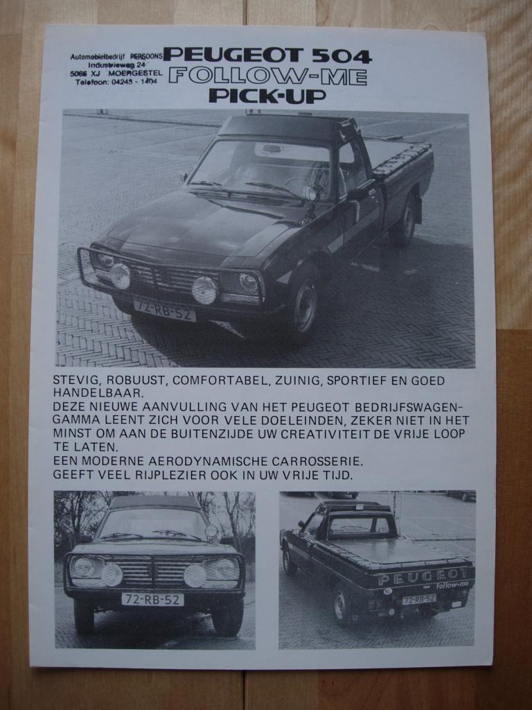 Peugeot 504 Pick-up Follow-Me Folder 1984, Ophalen of Verzenden, Zo goed als nieuw, Peugeot, Peugeot