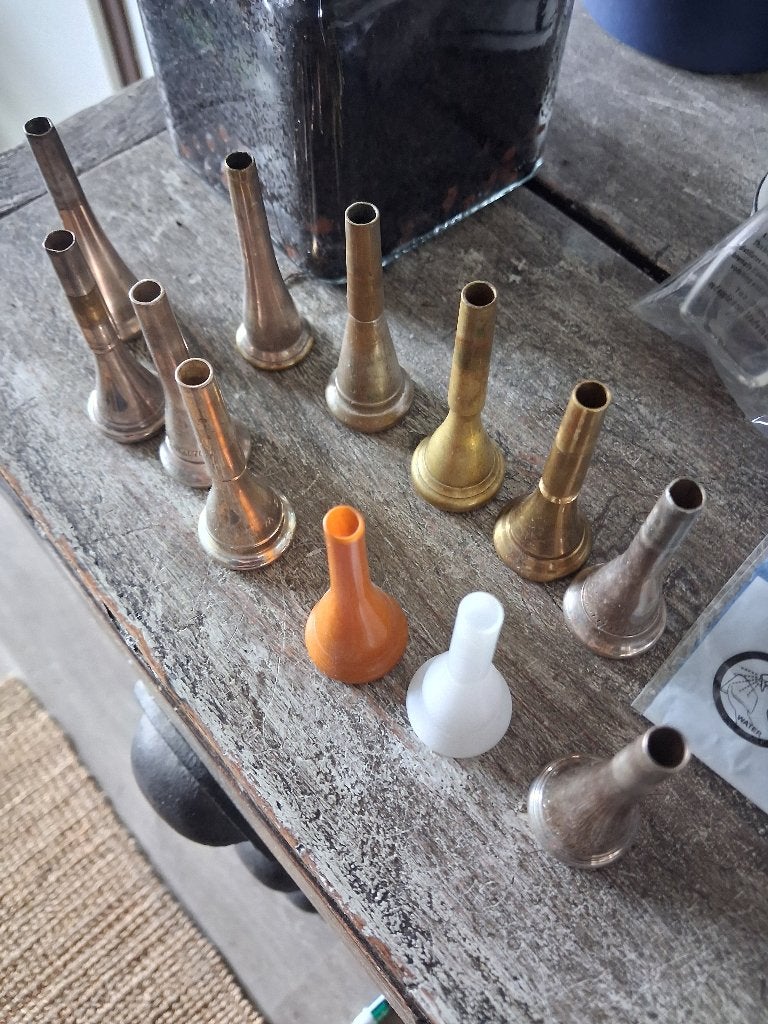 Waldhoorn mondstukken diverse top merken, Ophalen of Verzenden, Gebruikt, Koperblazer