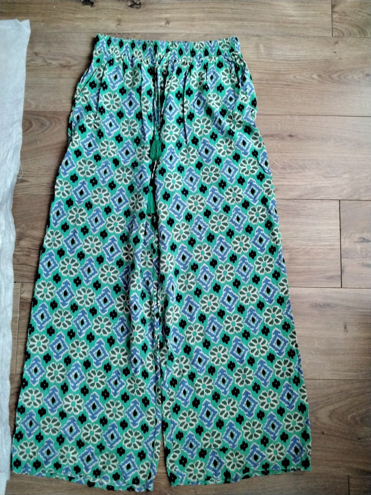 Kilky Paris broek met print, maat S/M, Blauw, Ophalen of Verzenden, Maat 36 (S), Lang