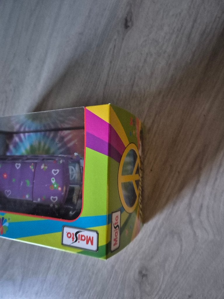 maisto Volkswagen VW T1 Samba Bus Hippie Line Flower Power, Ophalen of Verzenden, Nieuw, Maisto