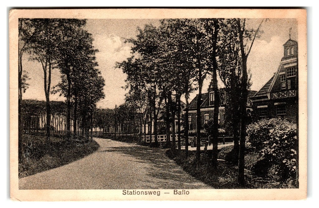 Baflo, Stationsweg, Verzamelen, Verzenden, 1920 tot 1940, Gelopen, Groningen