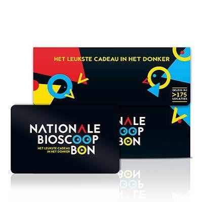 Nationale Bioscoopbon 80,- voor 50,-!, Drie personen of meer, Vrijkaartje alle films