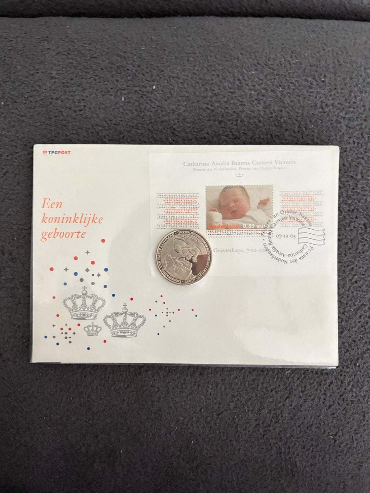 Munt en postzegel 'Een koninklijke geboorte' Amalia, Setje, Koningin Beatrix, Geboorte of Huwelijk, Overige waardes