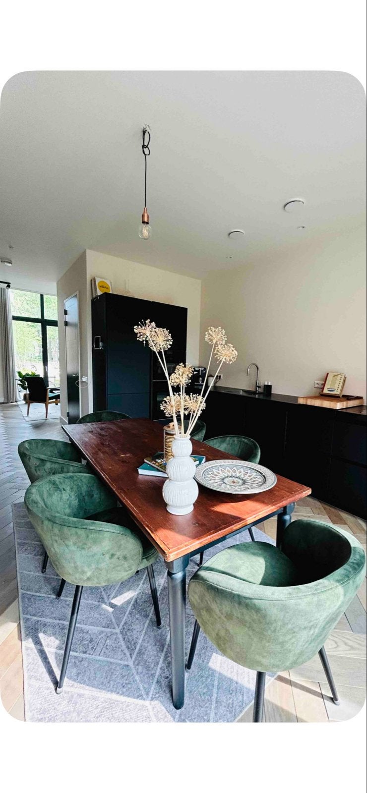 Echt houten tafel voor eetkamer, atelier of werkkamer., Ophalen, Gebruikt, Eikenhout, 200 cm of meer