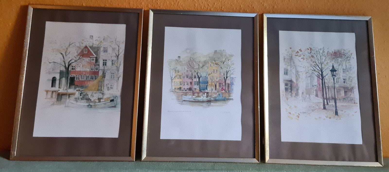 3 Reproducties van aquarellen Mads Stage, Verzenden