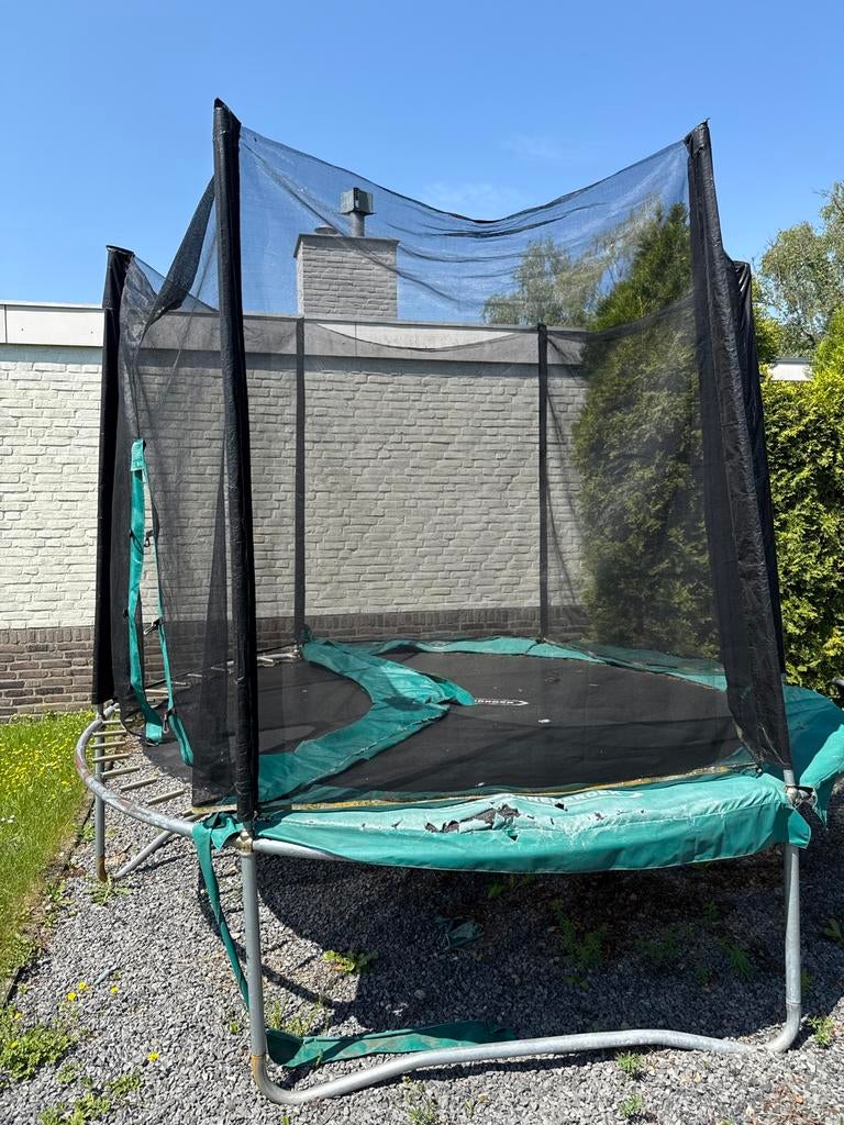 Gratis afhalen:Trampoline met veiligheidsnet, Ophalen, Gebruikt