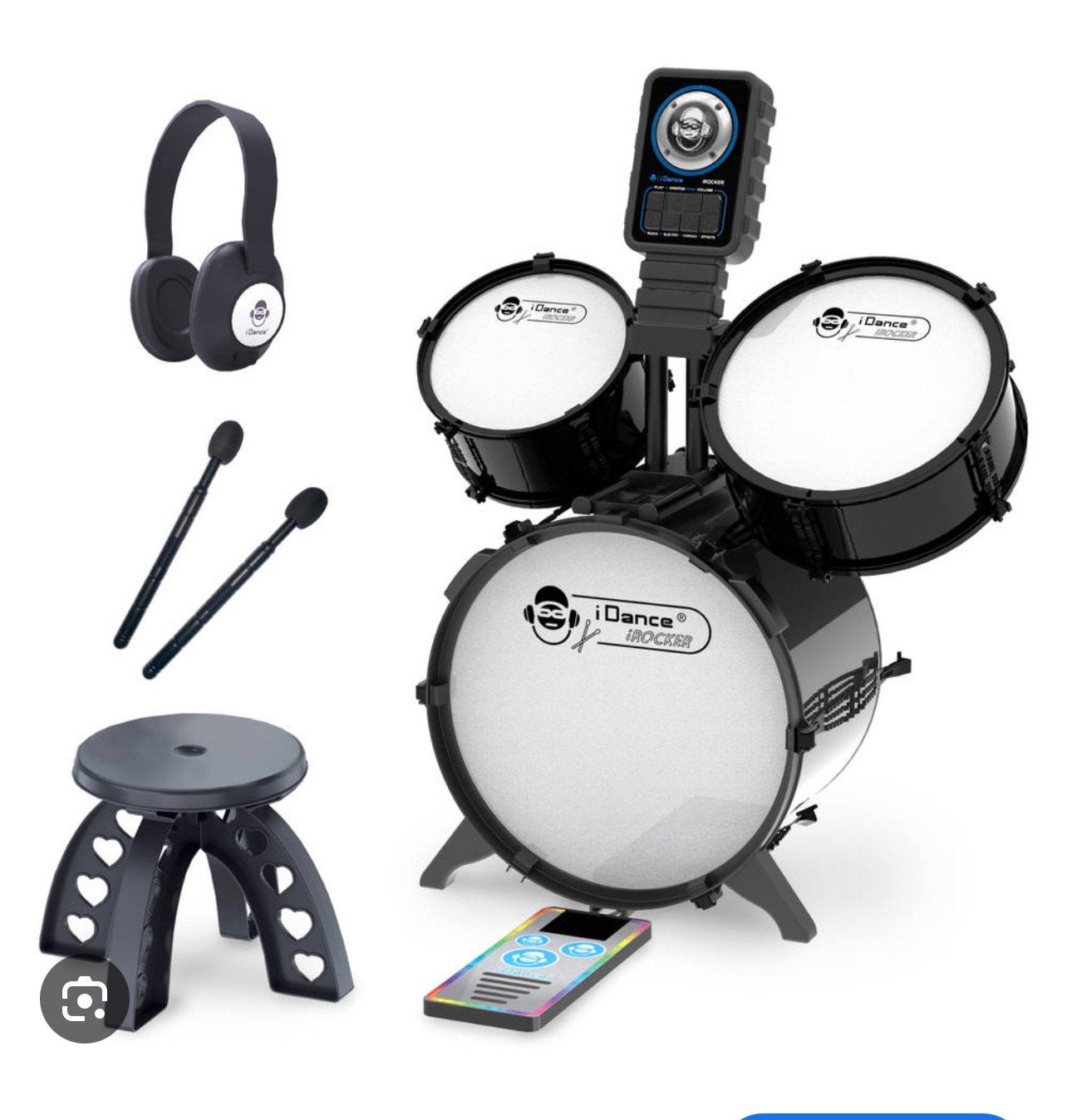 iDance iRocker Drumstel voor kinderen, 4 jaar, zo goed als n, Muziek en Instrumenten, Drumstellen en Slagwerk, Ophalen of Verzenden