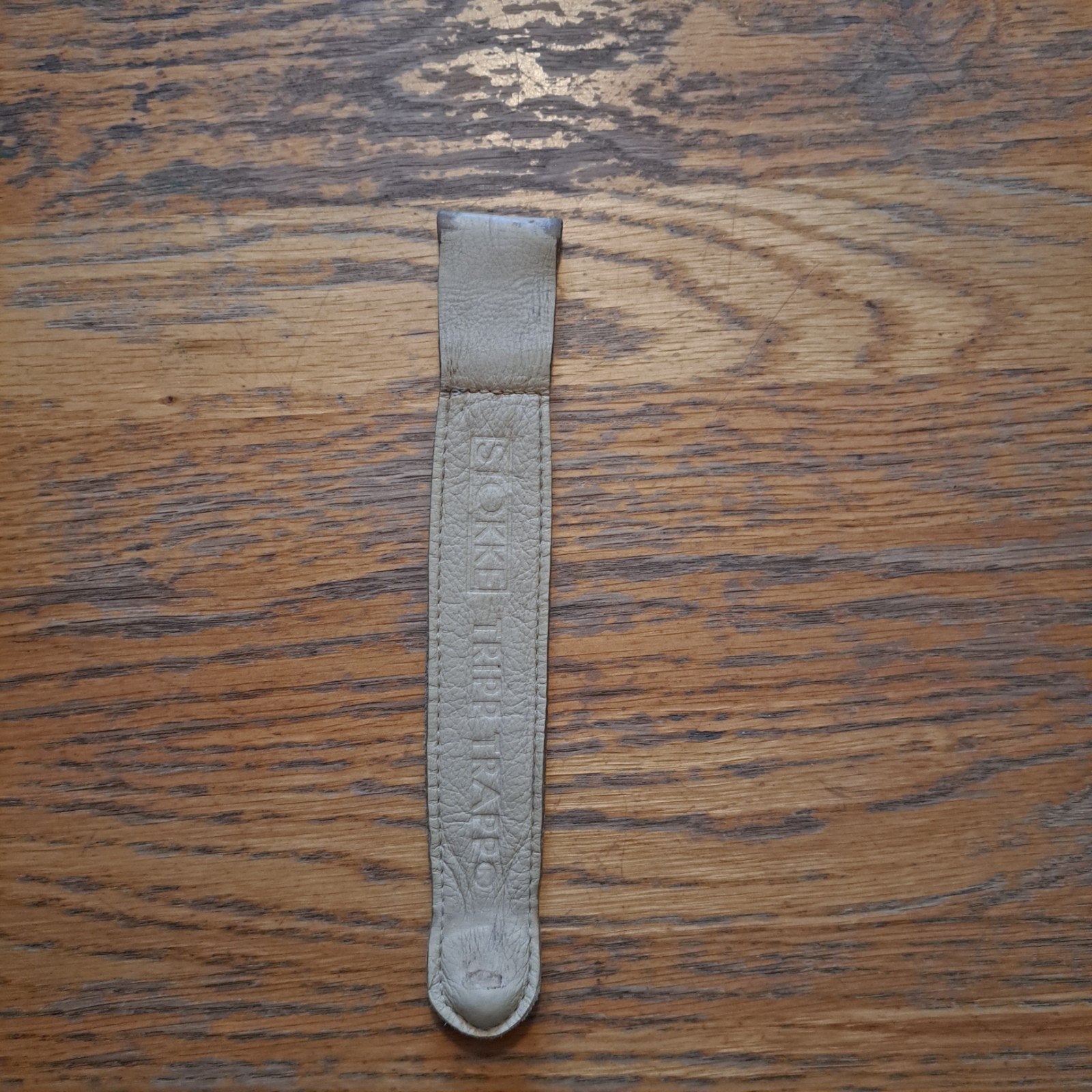 Stokke Tripp Trapp Baby Set Lederen Riem Beige, Ophalen of Verzenden, Gebruikt