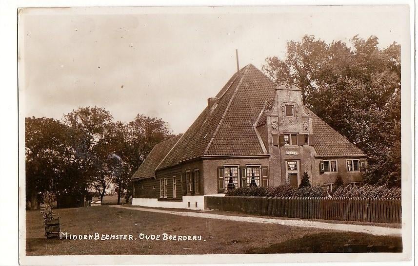 Middenbeemster (NH) oude boerderij 1935. -Mooie fotokaart-, Verzenden, 1920 tot 1940, Ongelopen, Noord-Holland