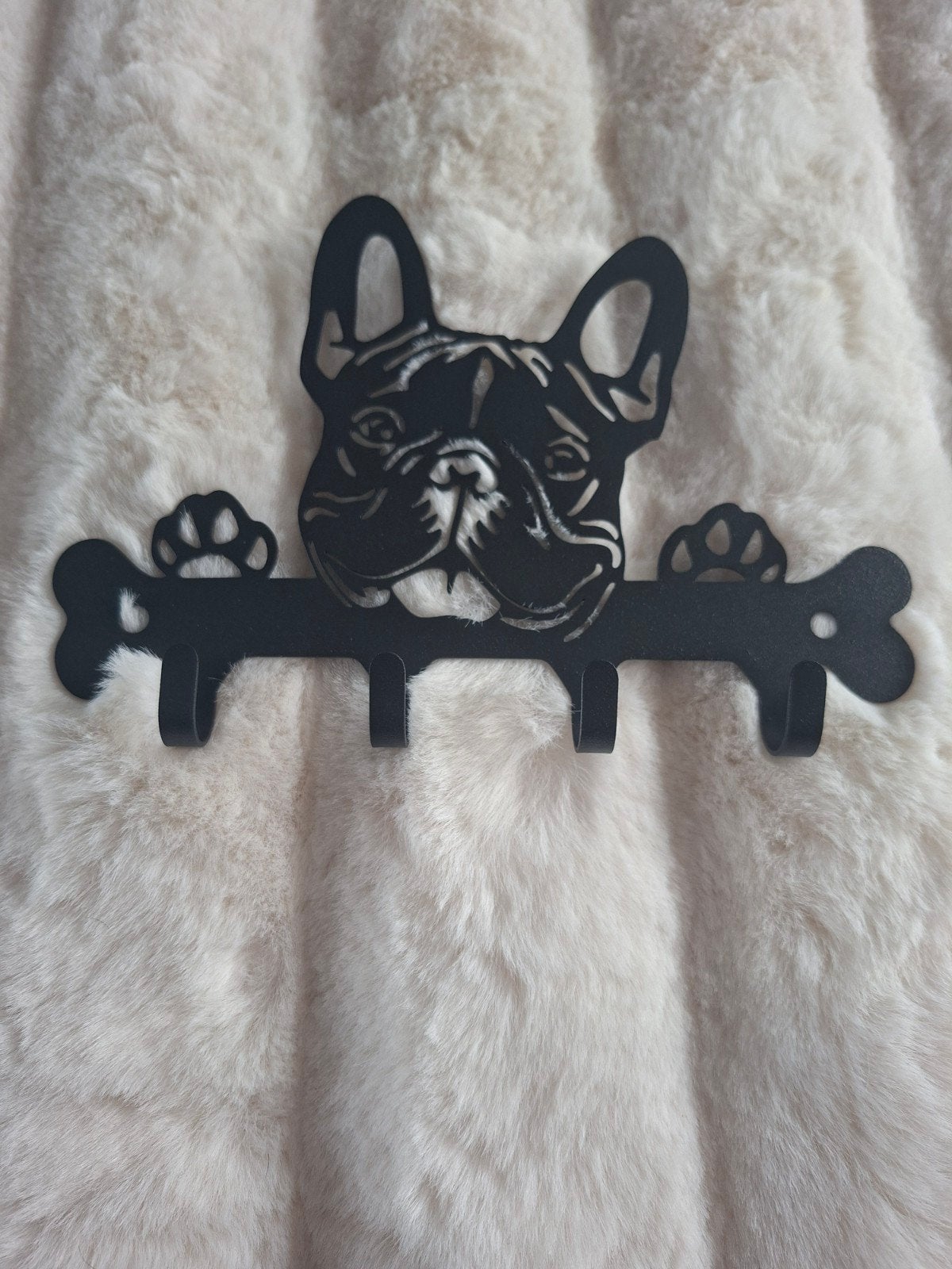 Kapstok Franse Bulldog - Wandhaken Metaal Zwart, Wandhaken, Nieuw, Ophalen of Verzenden, Minder dan 100 cm
