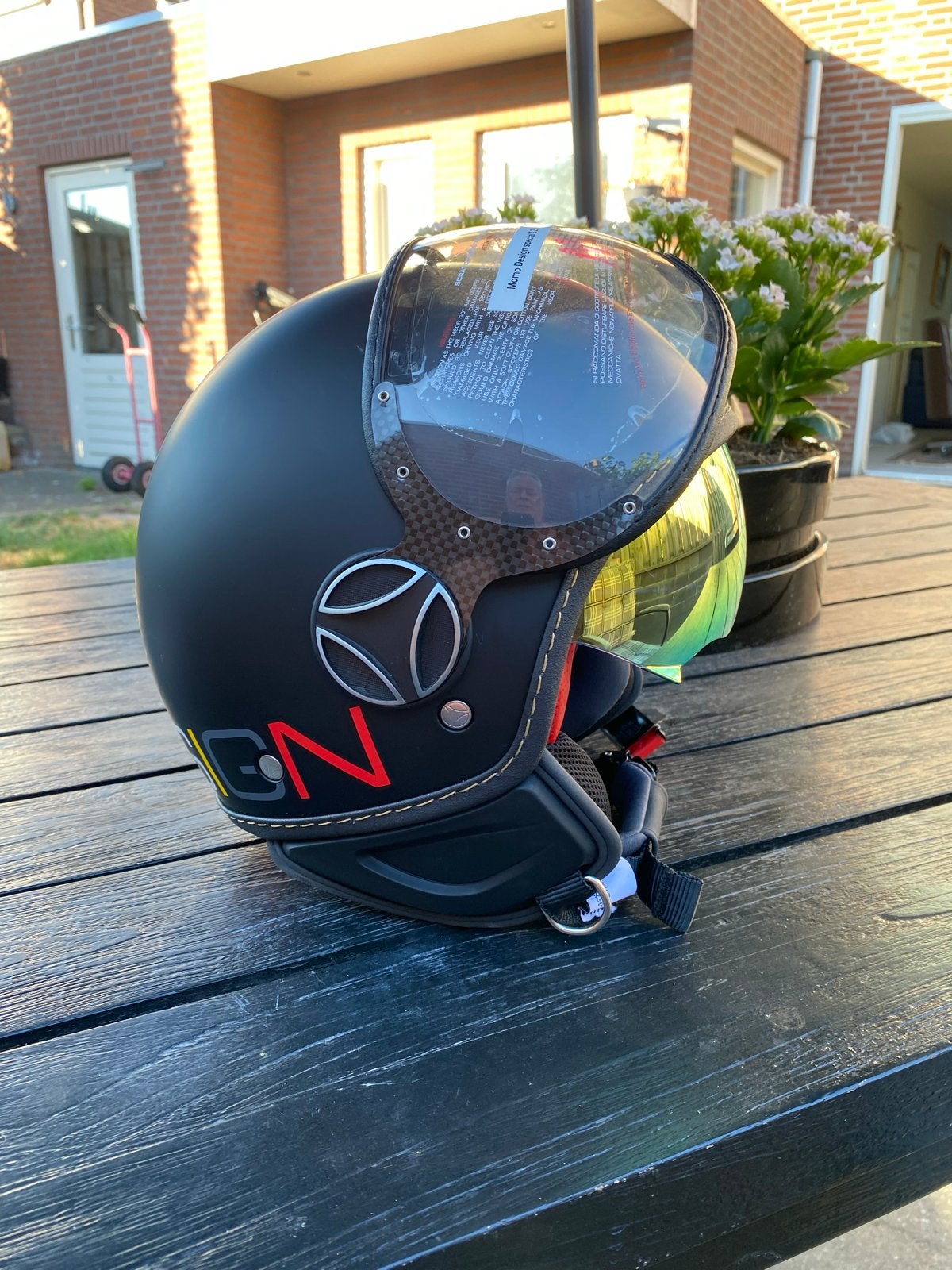 Momo Design motorhelm - Mat Zwart met vizier, Ophalen of Verzenden, Nieuw, Medium