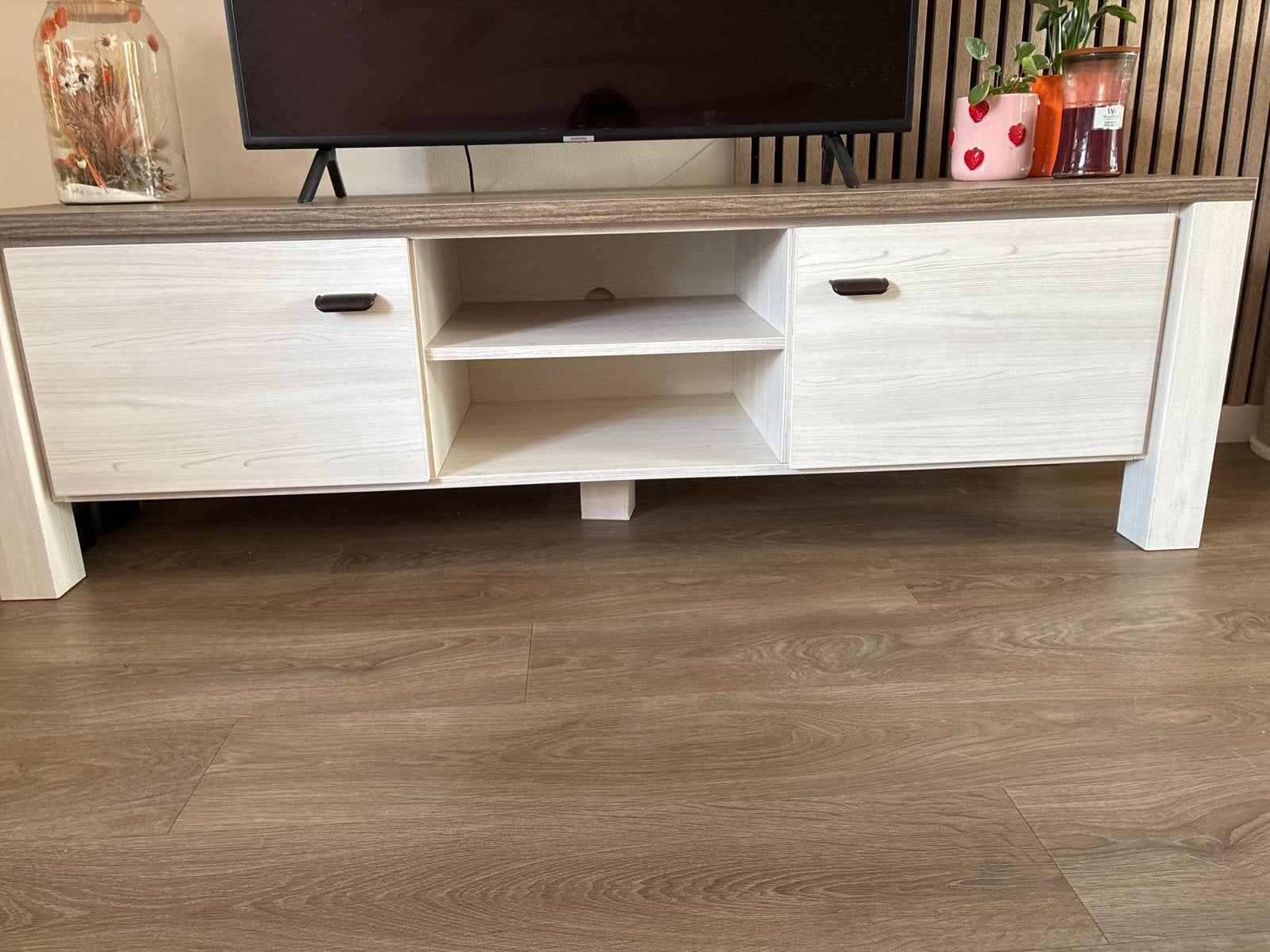 TV-meubel Lynn Leen Bakker 170x50x51 cm, Ophalen, Gebruikt, 150 tot 200 cm, Minder dan 100 cm