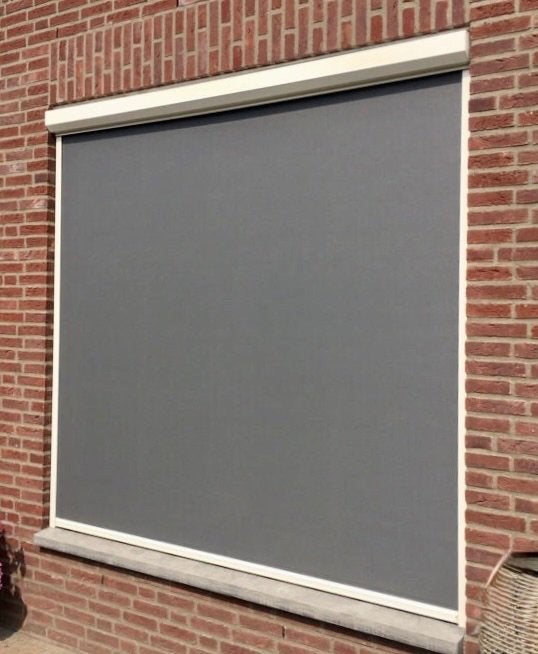 Screen antraciet doek, witte koof 188 cm breed, Ophalen, 150 tot 300 cm, Screen, Minder dan 250 cm