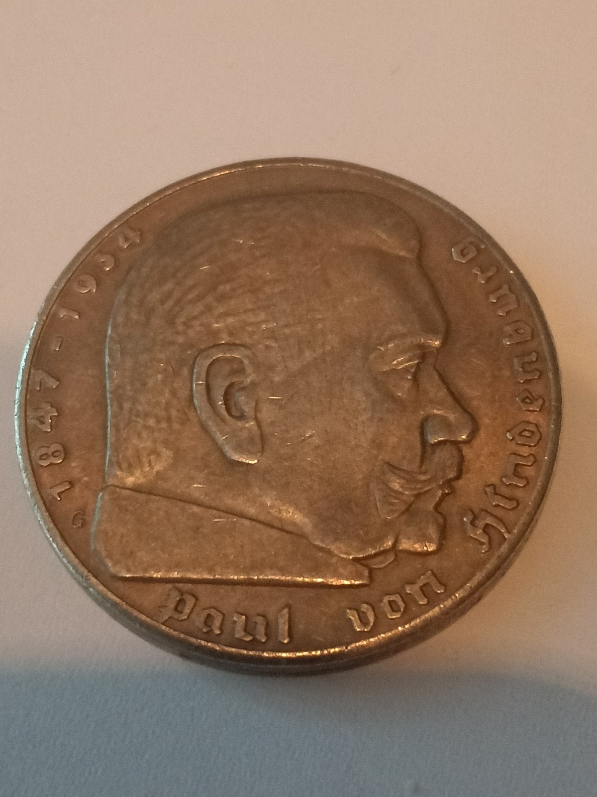 Zilveren vijf reichsmark Duitsland 1938, Ophalen of Verzenden, Duitsland