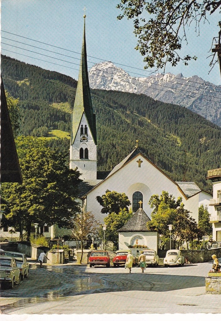 Oostenrijk mayrhofen, unterer dorfplatz, Verzenden, 1960 tot 1980, Gelopen, Oostenrijk