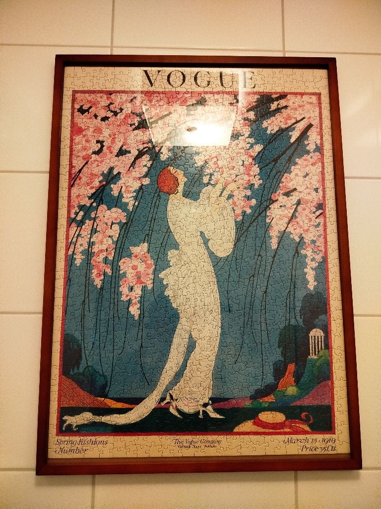 Completed and Framed Vogue Cover Puzzle Art, Ophalen of Verzenden, A1 t/m A3, Film en Tv