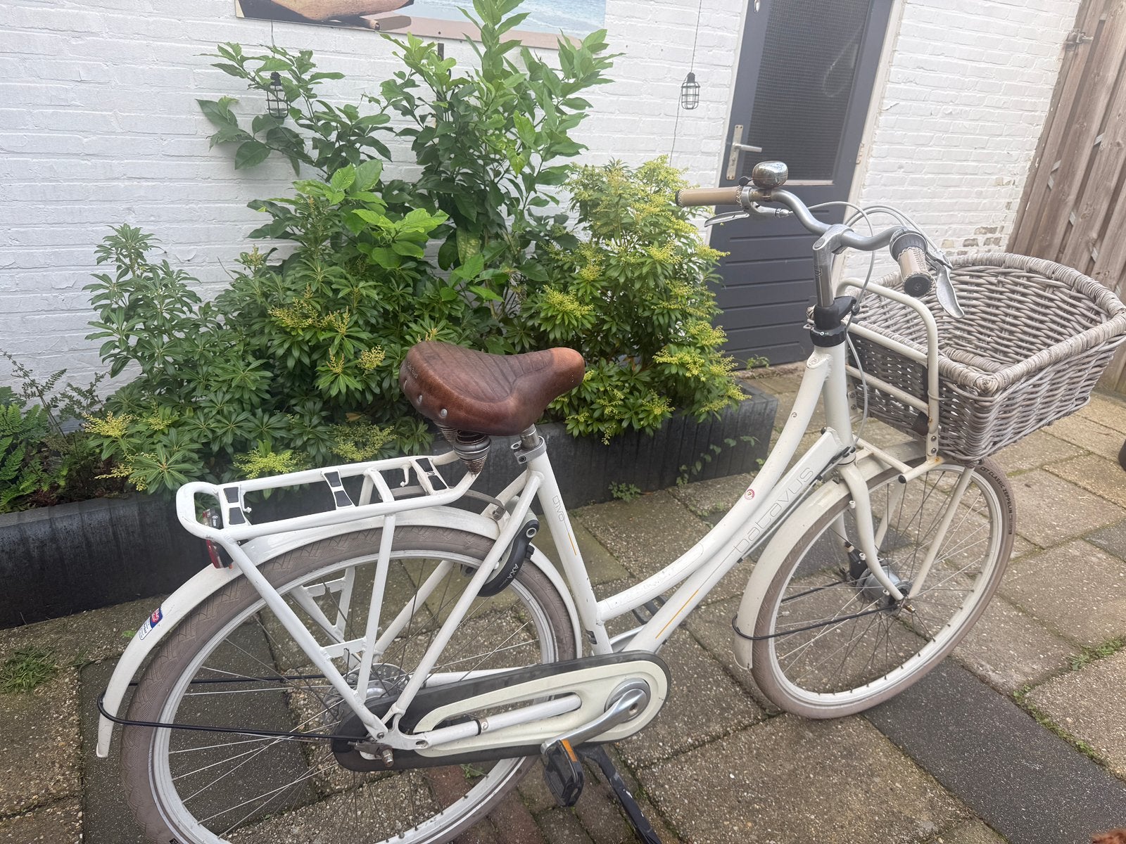 Mooie Batavus diva fiets met rieten mand, Ophalen, Gebruikt, Velgrem, 47 tot 50 cm