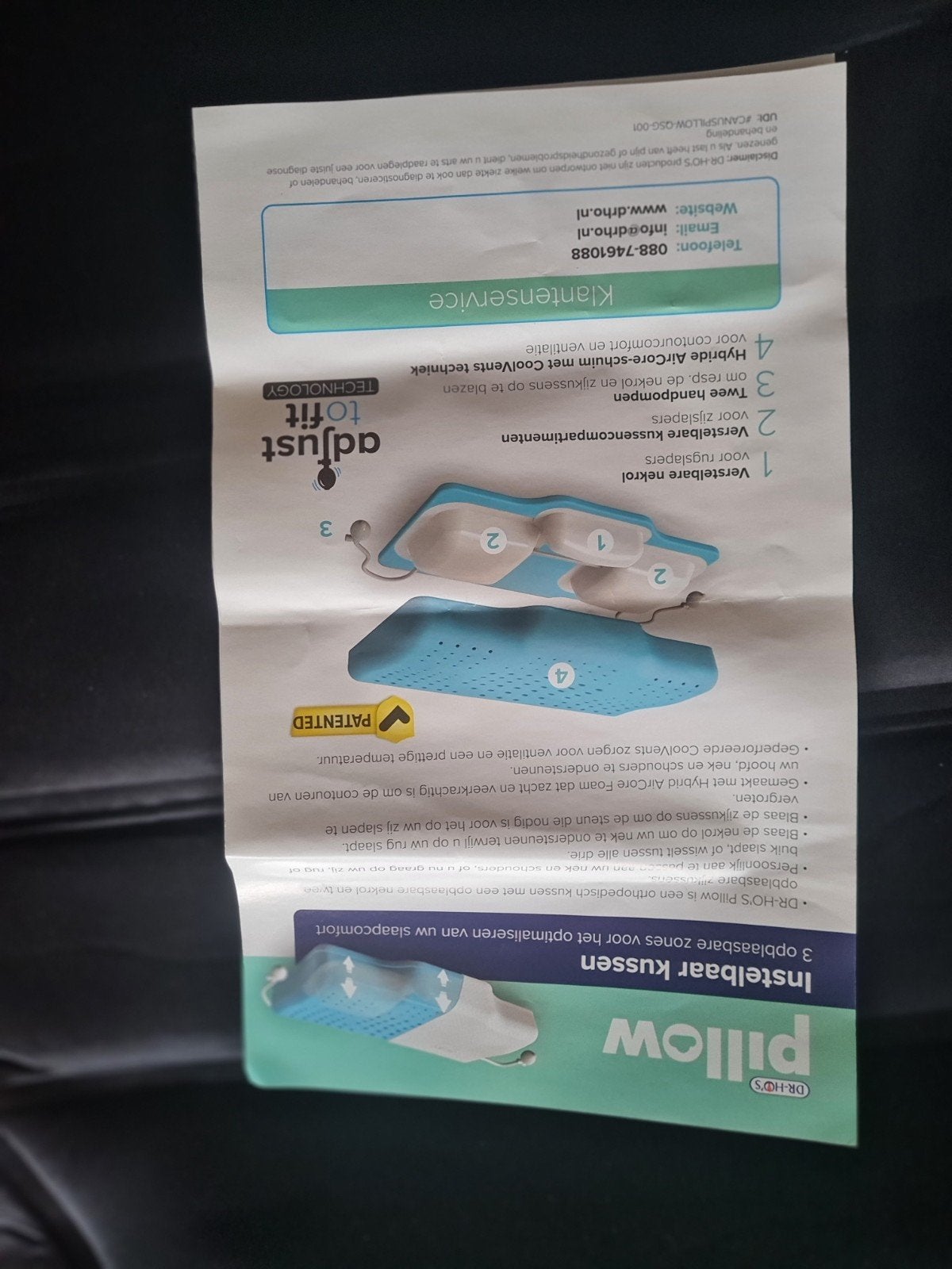 Cloud Nine TPE Air Hoofdkussen - Orthopedisch en Verstelbaar, Ophalen, Nieuw, Wit, Kussen