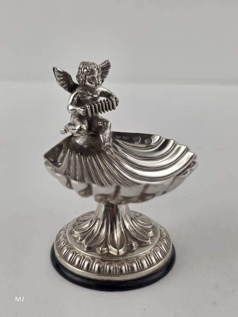 Zilveren zoutbakje                                      Z219, Ophalen of Verzenden, Zilver