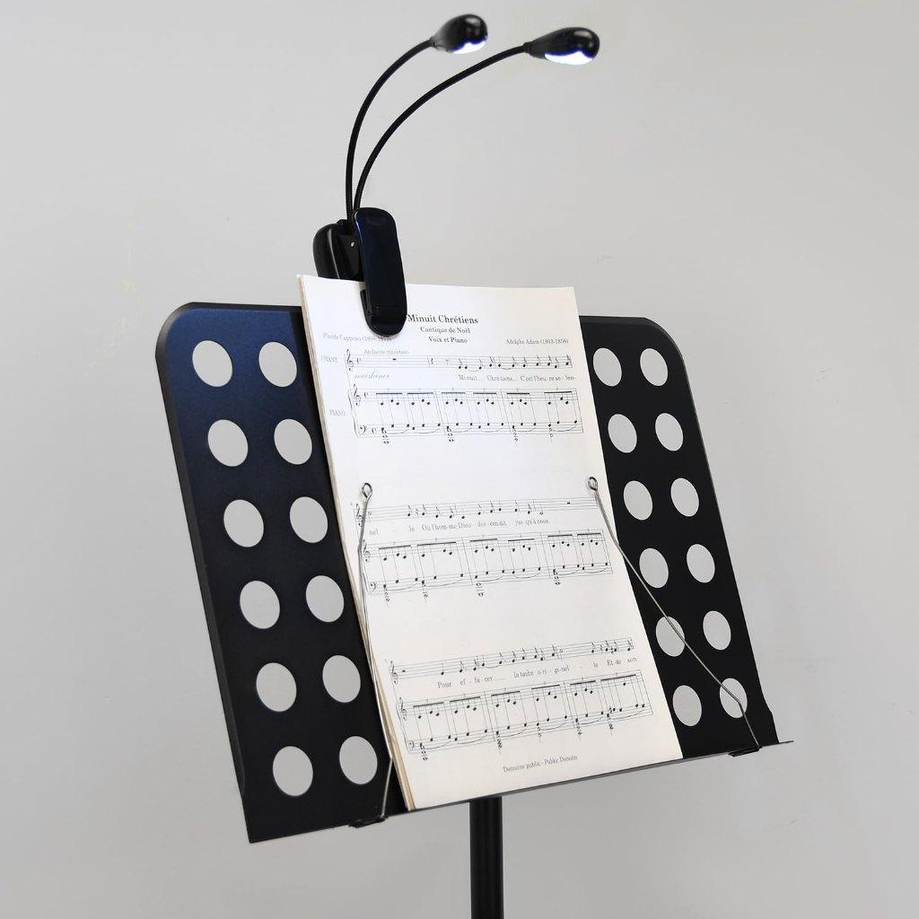 Mighty Bright Duet LED zwanenhalslampje voor muziekstatief, Muziek en Instrumenten, Standaards, Ophalen of Verzenden, Zo goed als nieuw