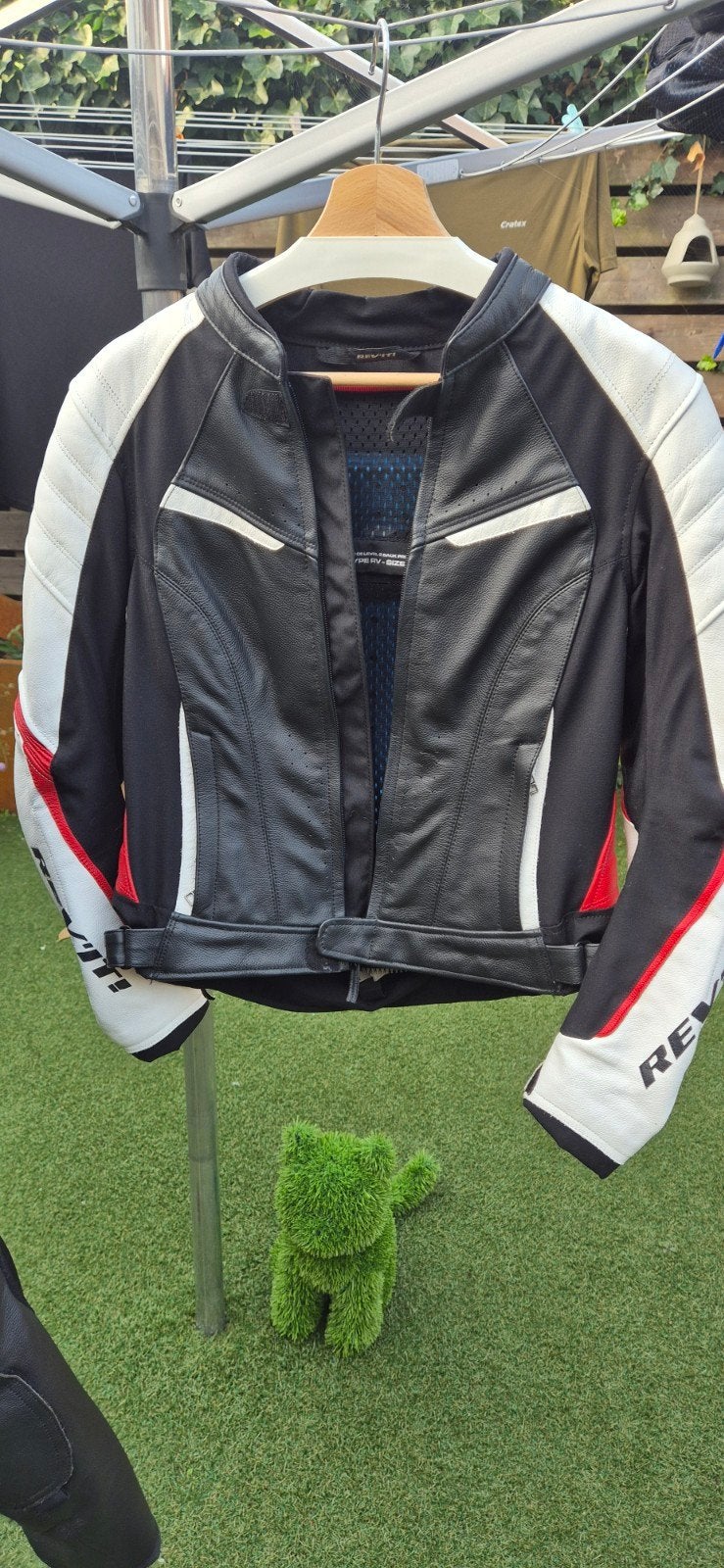 REV'IT! zgan leren motorpak (jas en broek) - Maat 40, REV'IT!, Broek | leer, Ophalen of Verzenden, Dames