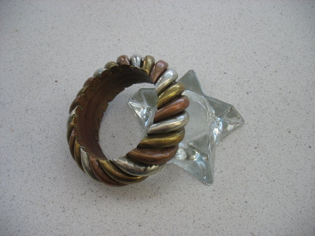 Armband Etnisch Boho Brutalisme Mix Metal  Zolderopruiming, Ophalen of Verzenden, Overige materialen, Armband