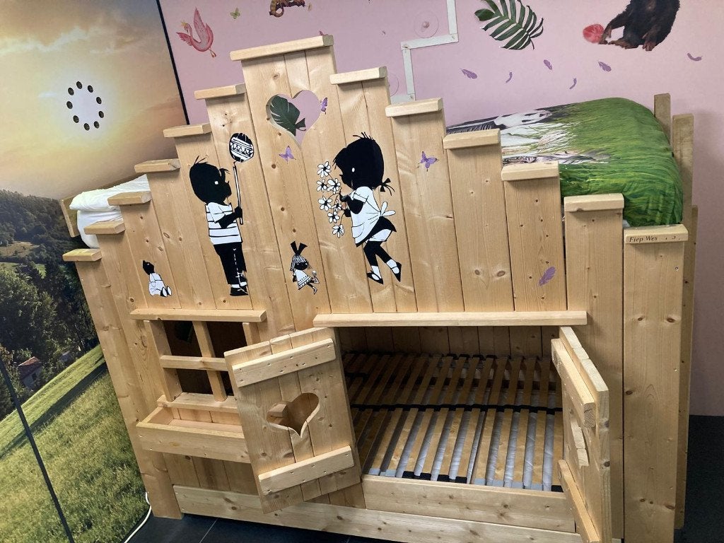 Kinderbed 200x90 Bedhuisje Huisbed stapelbed 3 persoons, Hoogslaper of Stapelbed, Gebruikt, Ophalen of Verzenden, 100 cm of meer