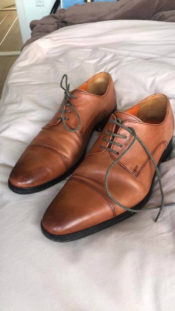 Reinhard Frank cognac leren schoenen mt 41, Ophalen of Verzenden, Zo goed als nieuw