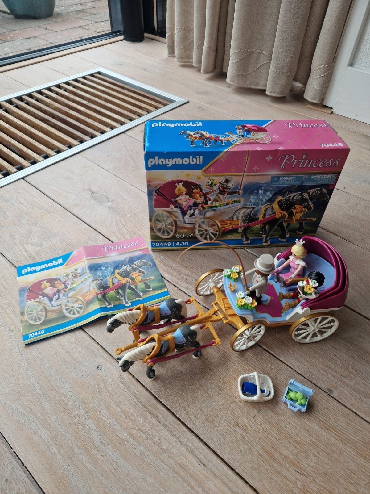 Playmobil Princess Koets met paarden (70449), Kinderen en Baby's, Ophalen of Verzenden, Nieuw, Complete set