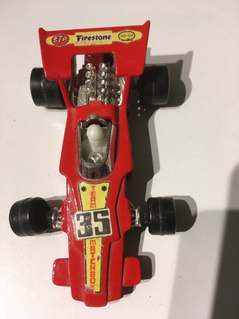 Matchbox K-35 Lightning Red Formule 1 Raceauto, Ophalen of Verzenden, Gebruikt, Auto