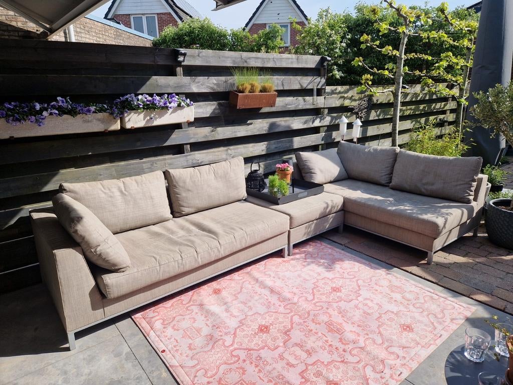 Exotan loungebank met hocker, Ophalen, Gebruikt, Bank, Loungeset
