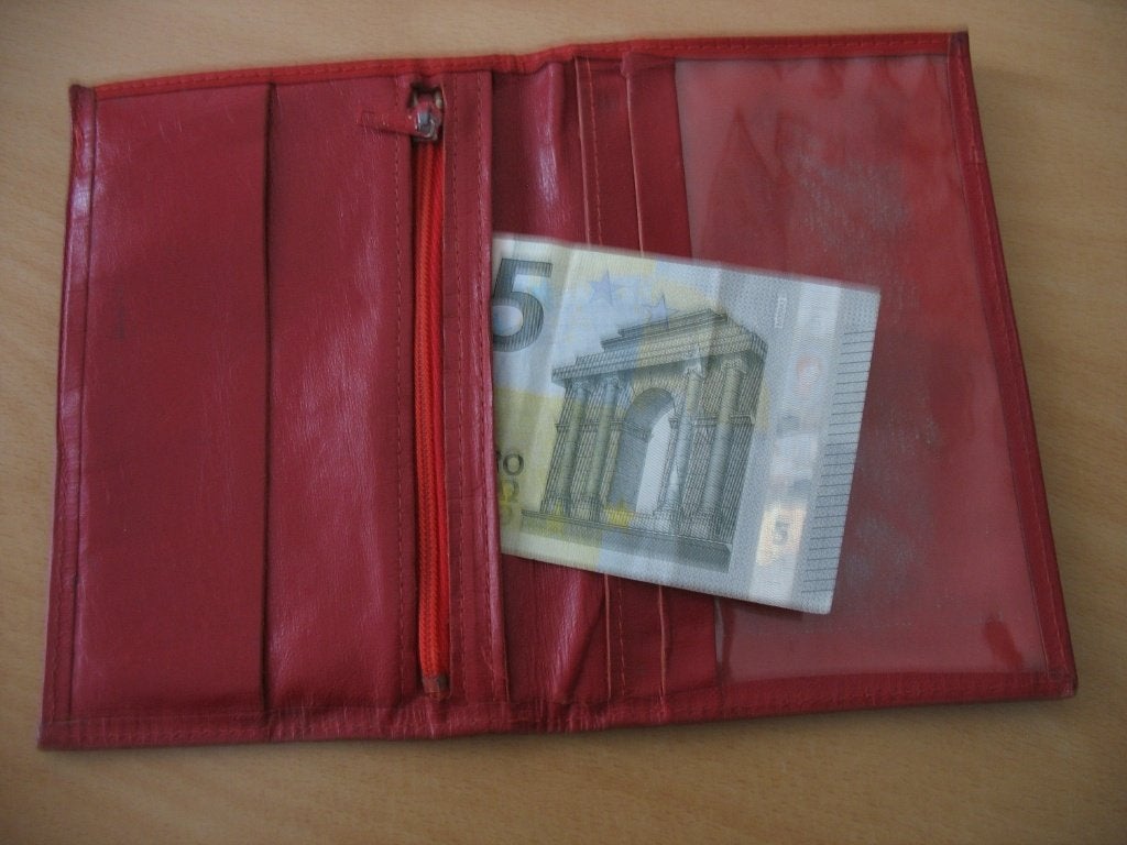 Dames rode portemonnee, Ophalen of Verzenden, Zo goed als nieuw, Rood, Leer