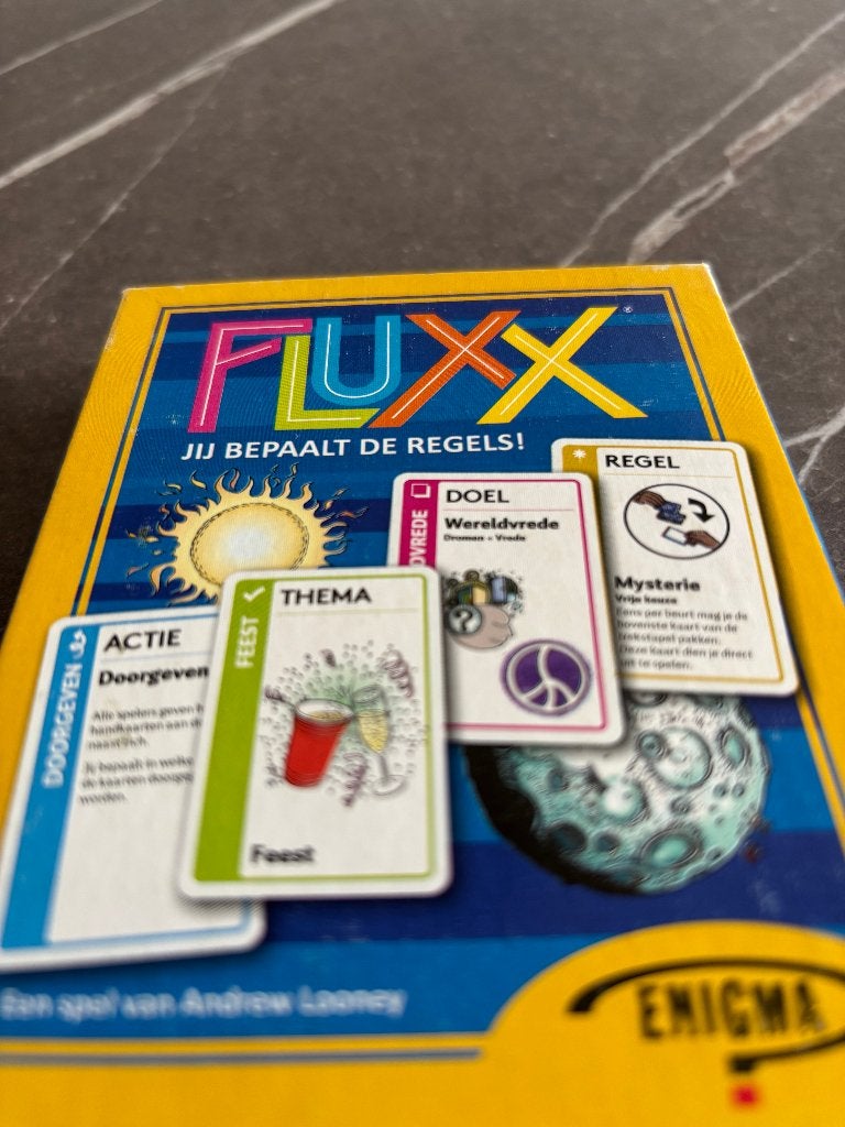 Fluxx kaartspel, Hobby en Vrije tijd, Gezelschapsspellen | Kaartspellen, Een of twee spelers, Ophalen, Zo goed als nieuw