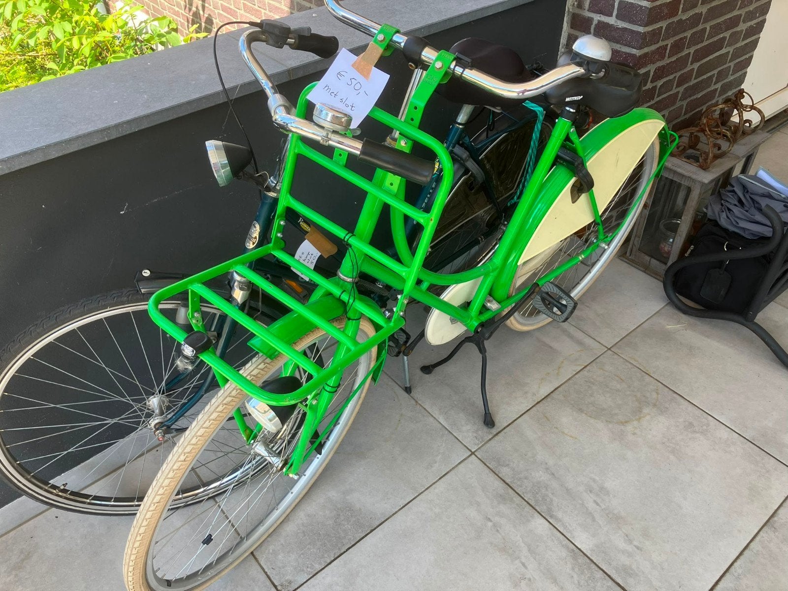 Groene fiets te koop, Fietsen en Brommers, Fietsen | Tandems, Ophalen, Minder dan 10 versnellingen, Gebruikt, Minder dan 49 cm